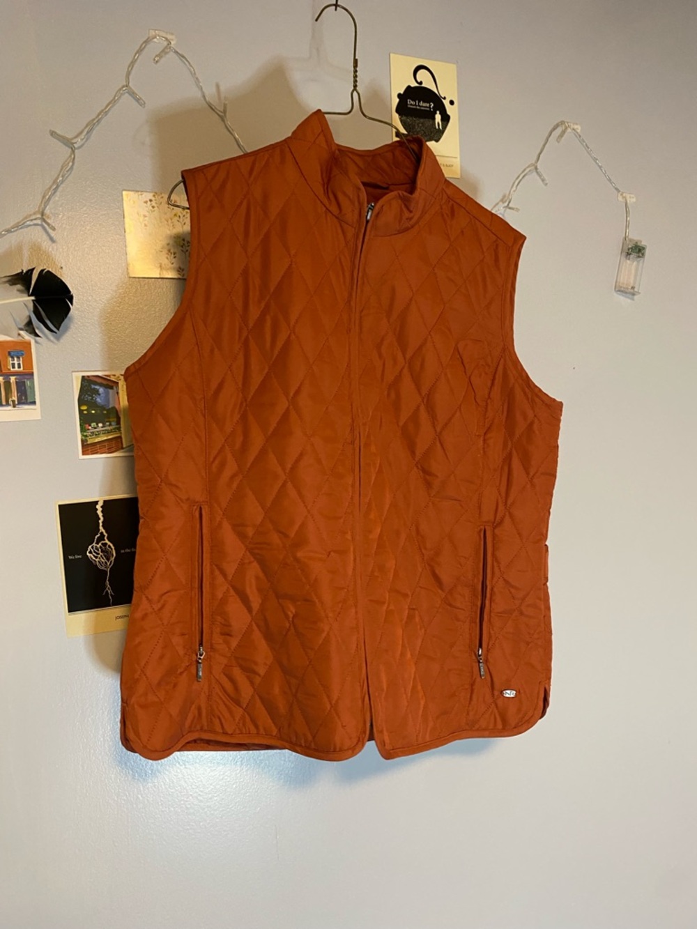 Northern Reflections Quilted Vest in Rust